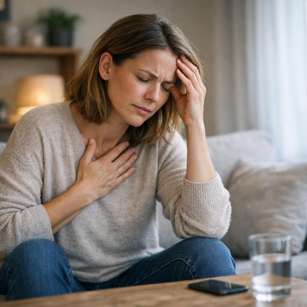 Uitleg over waarom je lichaam angst voelt terwijl er geen echt gevaar is en hoe dat samenhangt met stress en oude patronen
