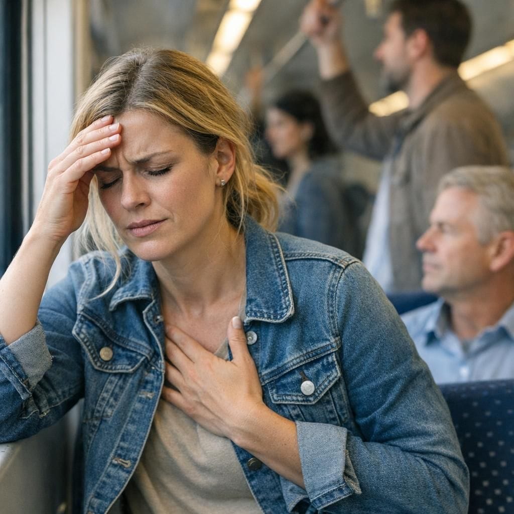 Paniek in de supermarkt of trein door een overbelast stresssysteem, niet door de plek zelf