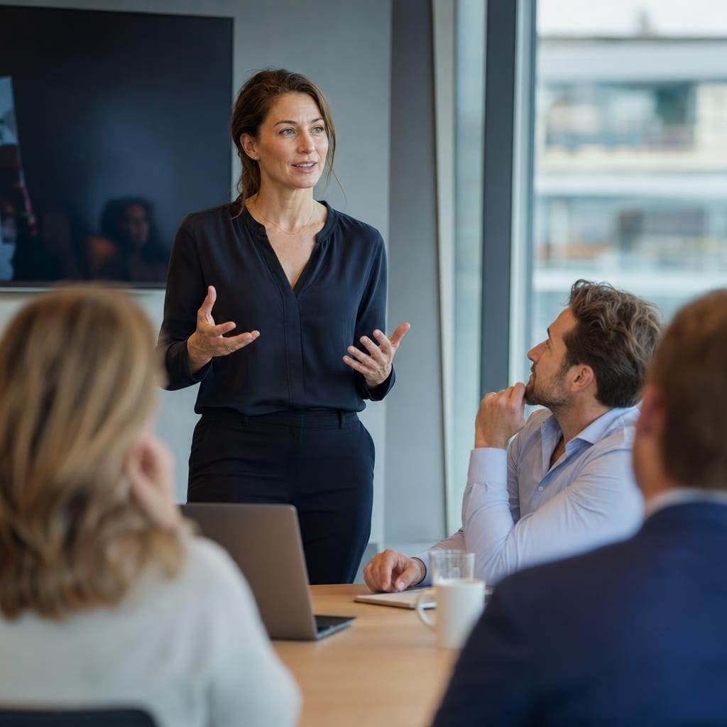 Presenteren zonder bewijsdrang met rust, richting en zichtbaar leiderschap